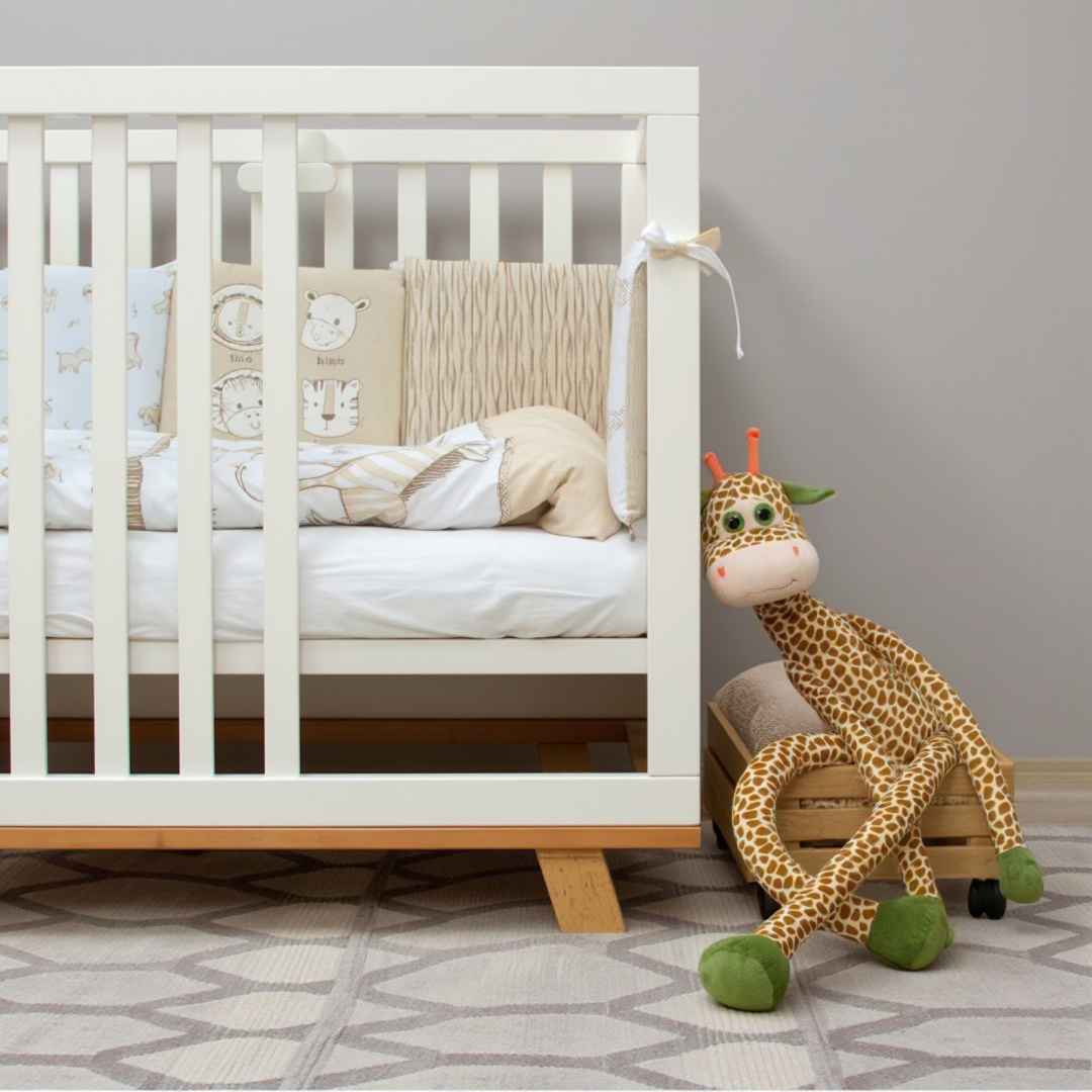 Dětská postýlka Lussi Gekko Kids 120x60. Bílá / Přírodní Buk